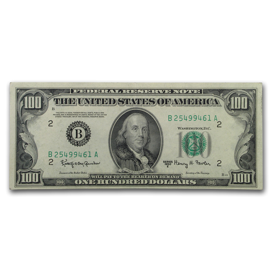 1950-E (B-New York) $100 FRN XF 1950-E (B-New York) $100 FRN XF
